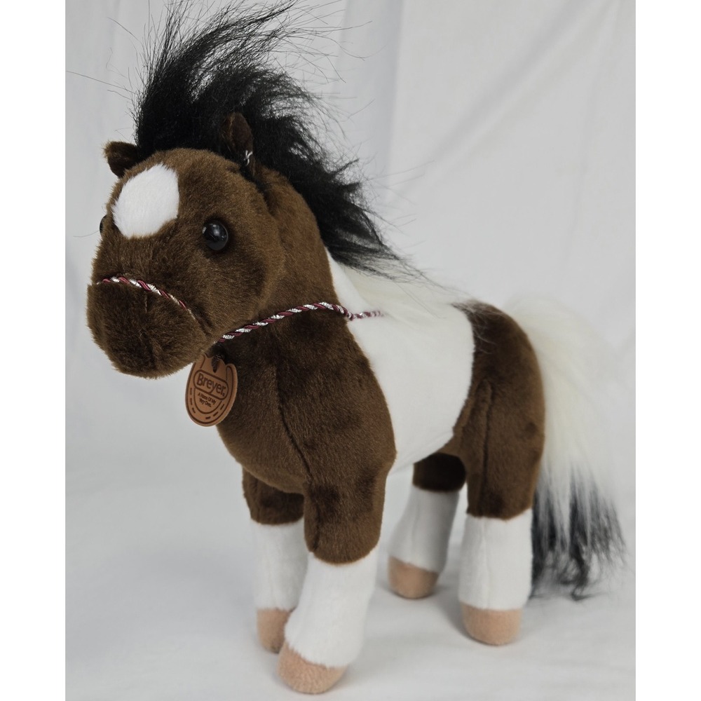 Breyer Plush Showstopper Paint Horse 13'' Brown/White Stuffed Animal Aurora 2022